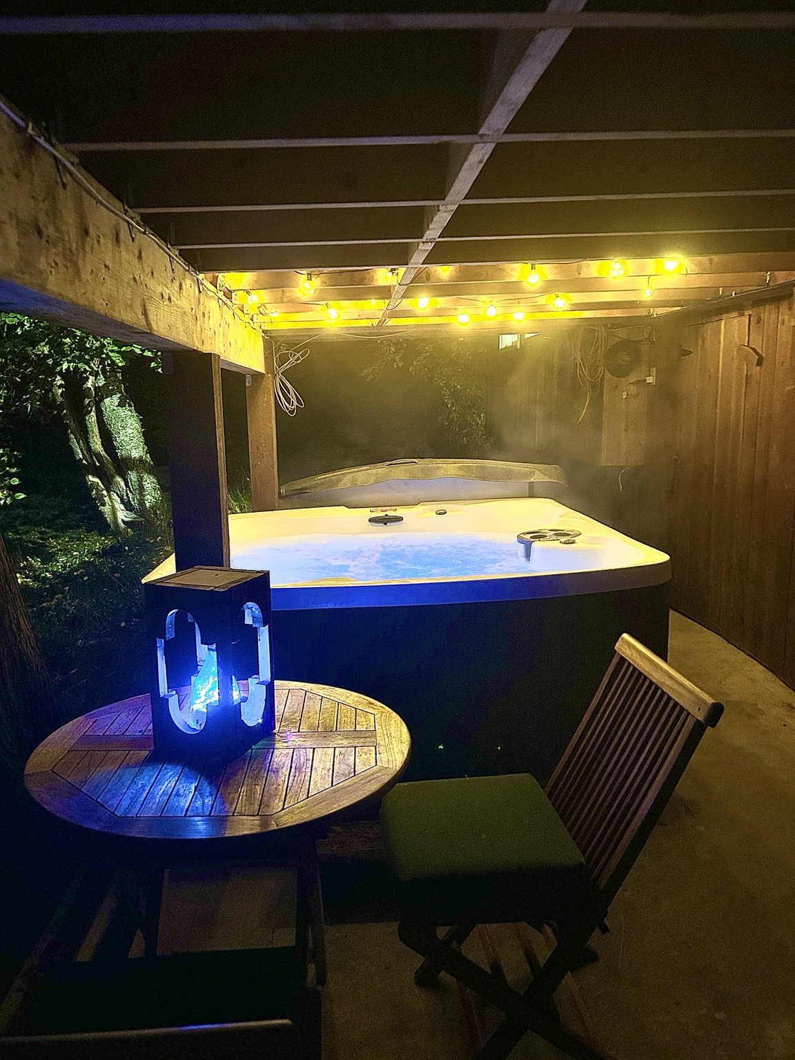 Private hot tub at Eagles Nest